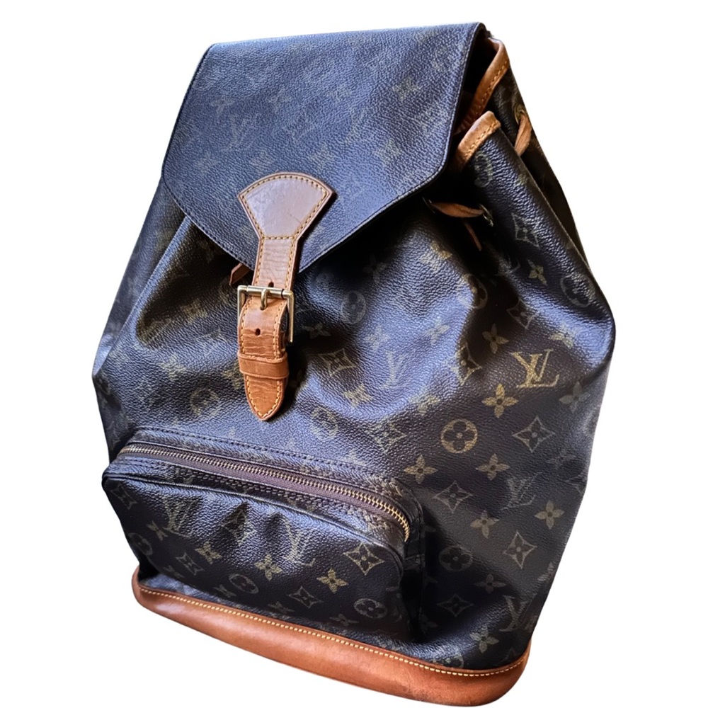 Louis Vuitton Montsouris Monogram Backpack Brown Vintage